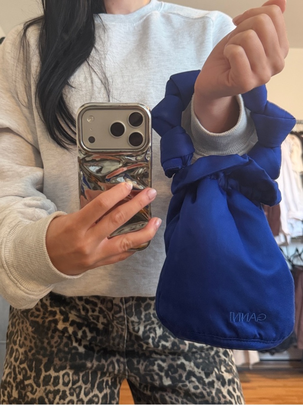 Ganni Colbalt Blue Accent Bag
